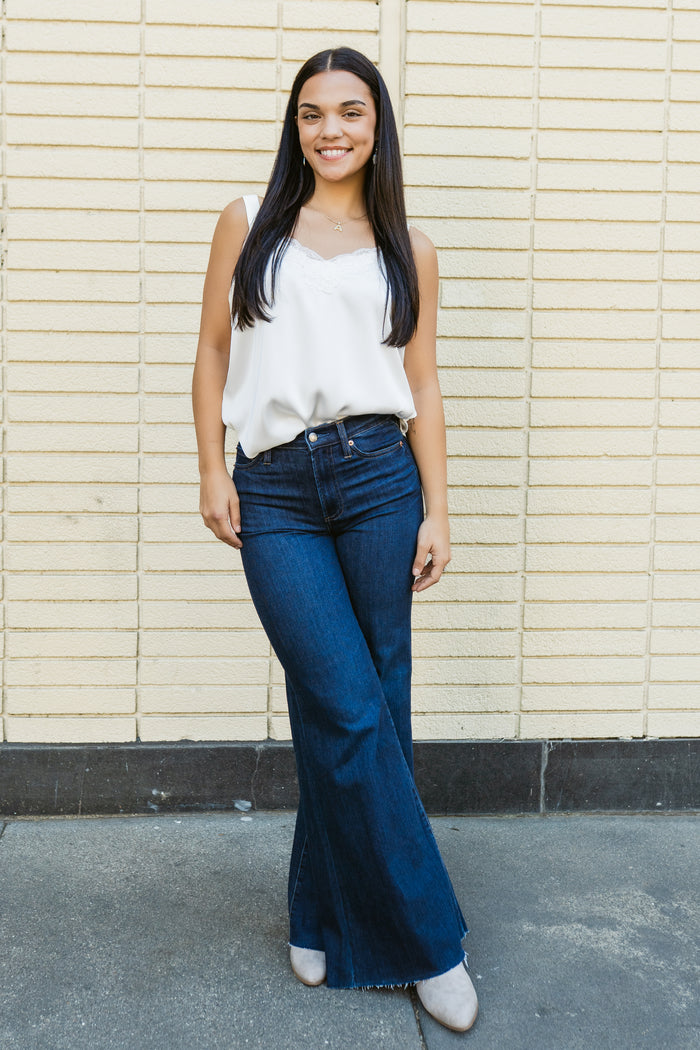 Izzy's High Rise Extra Wide Leg W/ Raw Hem