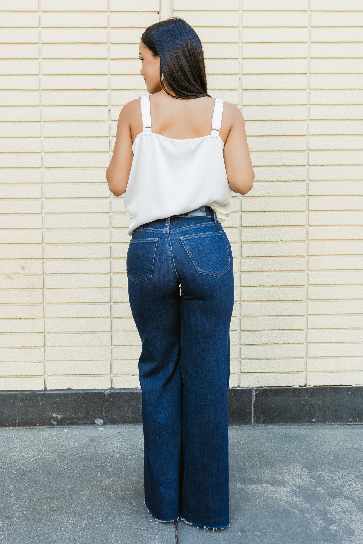 Izzy's High Rise Extra Wide Leg W/ Raw Hem