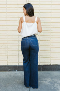 Izzy's High Rise Extra Wide Leg W/ Raw Hem