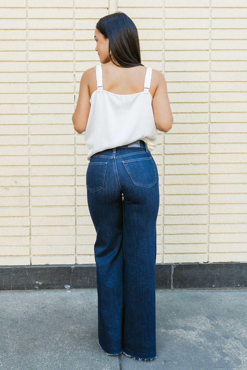 Izzy's High Rise Extra Wide Leg W/ Raw Hem