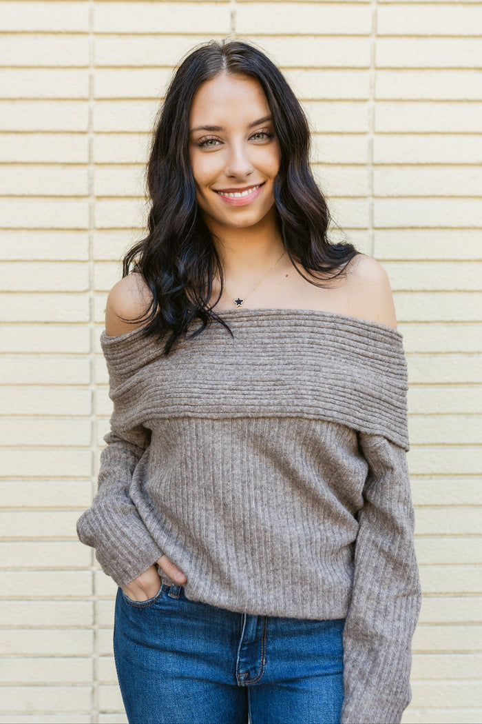 Kendra Off The Shoulder Knit Sweater