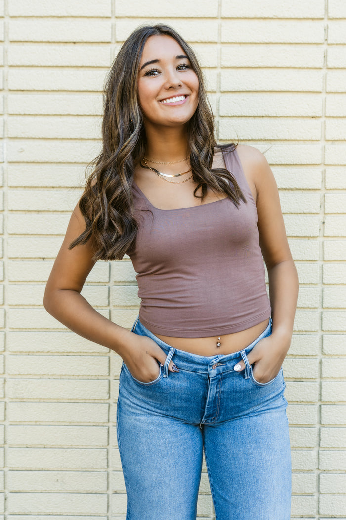 Donna Double Layered Crop Tank