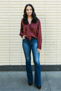 Farrah Mid-Rise Bootcut W/ Clean Hem