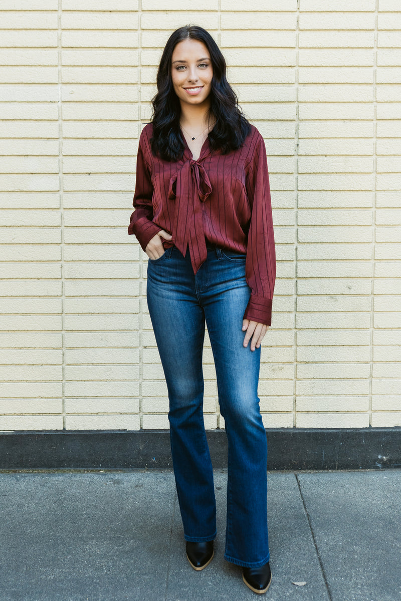 Farrah Mid-Rise Bootcut W/ Clean Hem