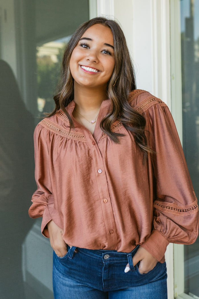 Copper Meadow Long Sleeve Blouse