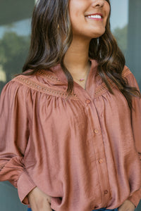 Copper Meadow Long Sleeve Blouse
