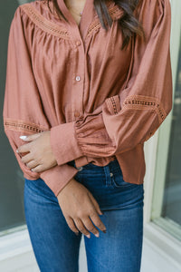 Copper Meadow Long Sleeve Blouse