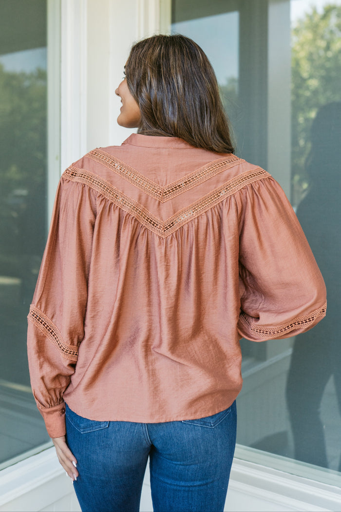 Copper Meadow Long Sleeve Blouse