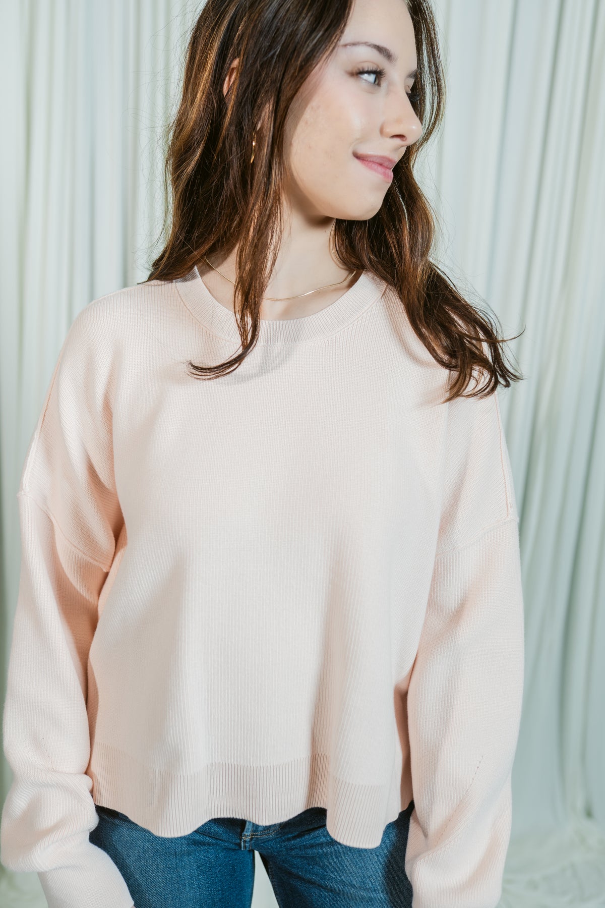 Echo's Pink Petal Sweater