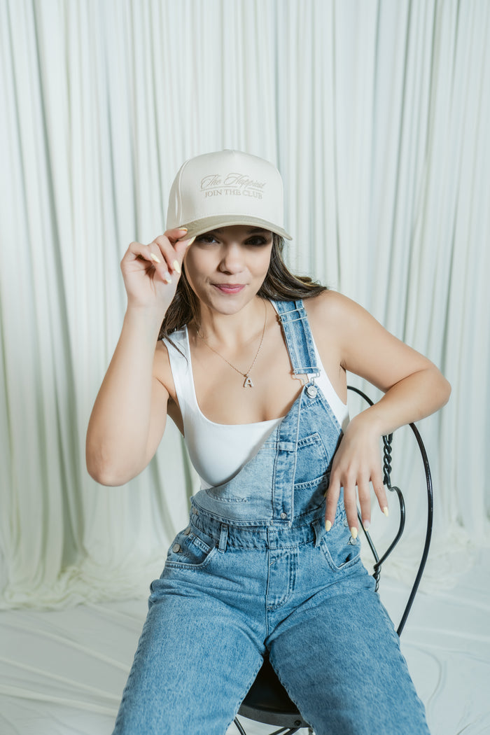 The Happiest Cursive Trucker Hat