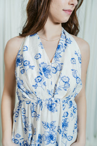 Halter Smocked Back Mini Dress