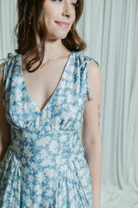 Emmery Floral V-Neck Midi Dress