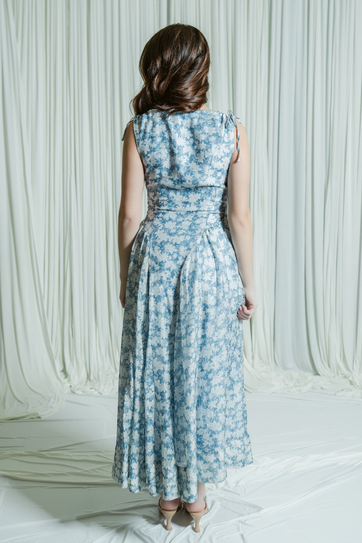 Emmery Floral V-Neck Midi Dress