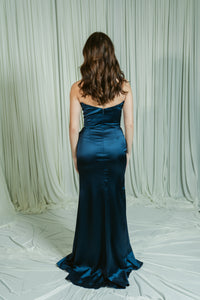 The Signature Draped Corset Formal Dress W/ Removable Off the Shoulder Straps