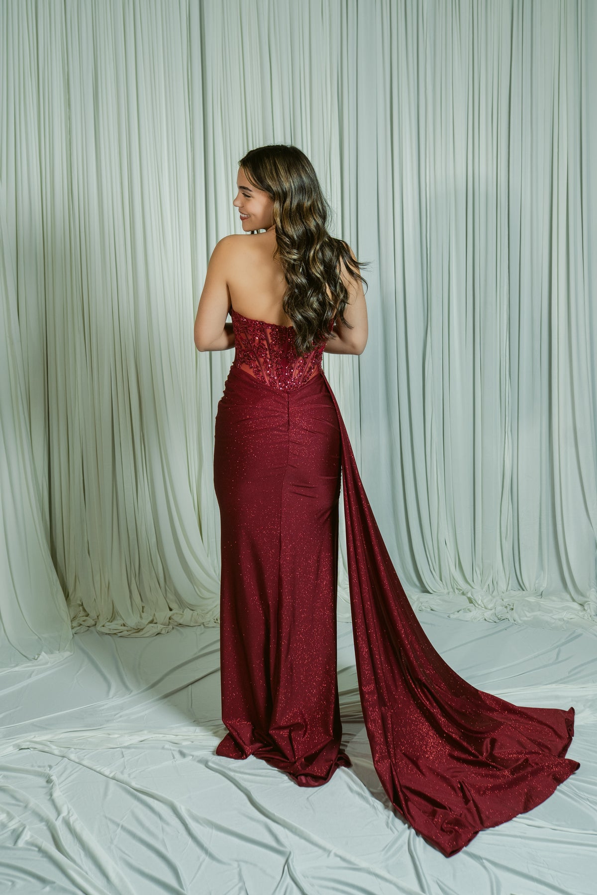 Main Character Moment Embellished Sweetheart Fitted Formal Dress