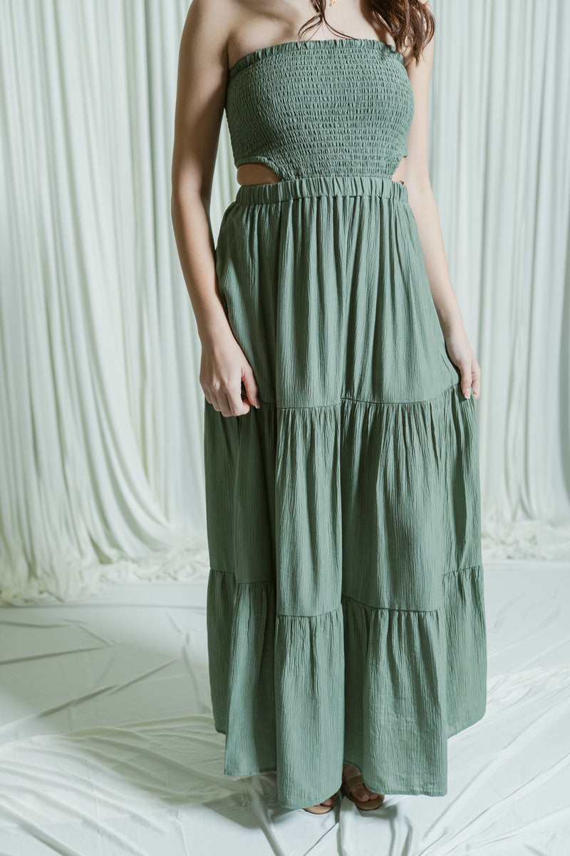 strapless tiered maxi dress Savannah Sweetheart Strapless Tiered Maxi Dress W/ Open Back