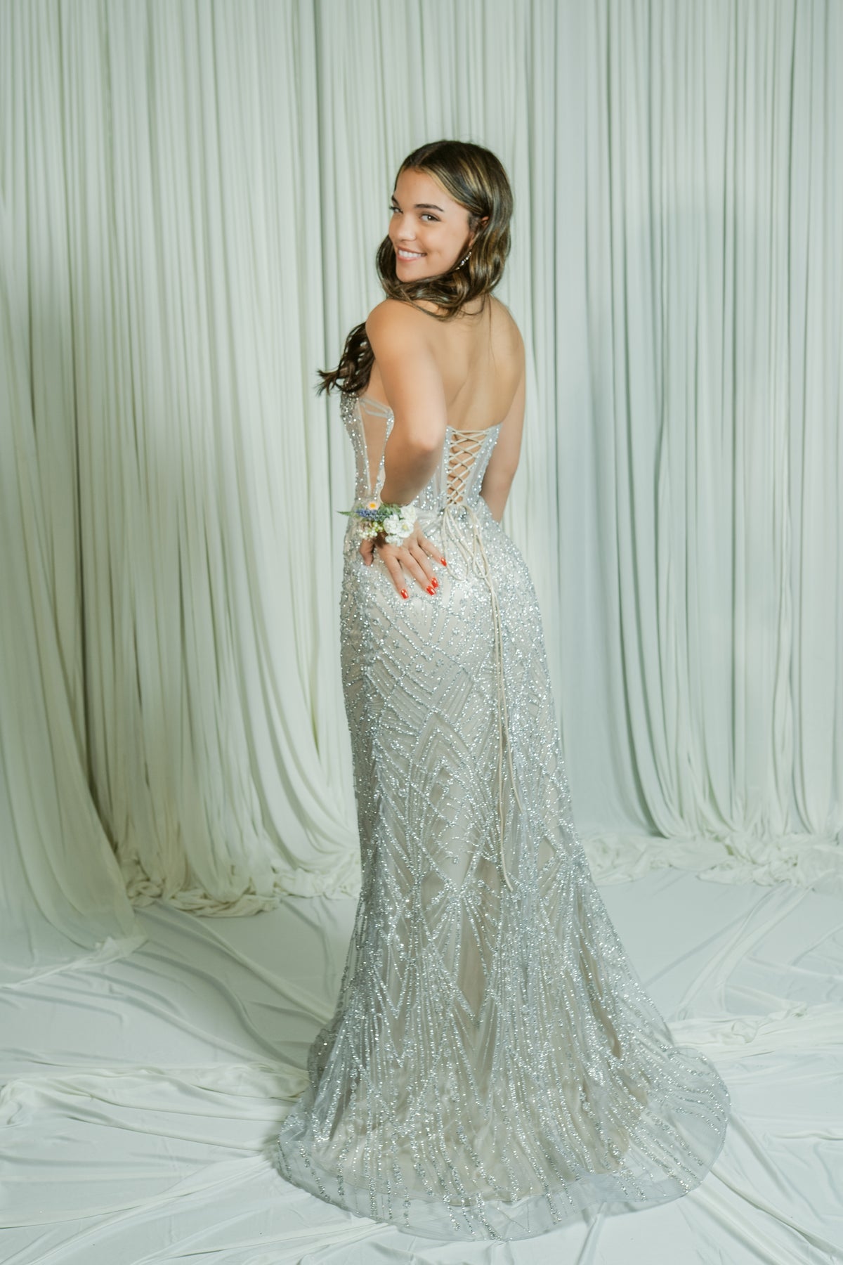 Steal the Spotlight Embellished Sweetheart Formal Dress W/ Slit