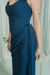 Ever After Strapless Ruched Draping Chiffon Formal Dress