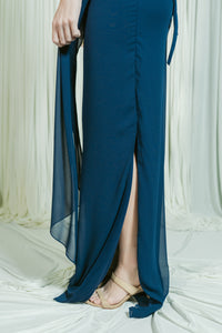 Ever After Strapless Ruched Draping Chiffon Formal Dress