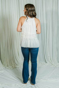 Charlotte's Sleeveless Woven Top W/ Ruffles
