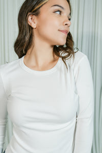 Core Crew Neck Ribbed Long Sleeve