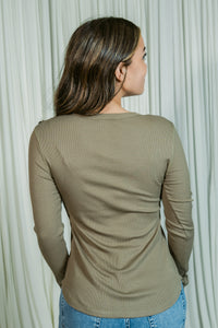 Core Crew Neck Ribbed Long Sleeve