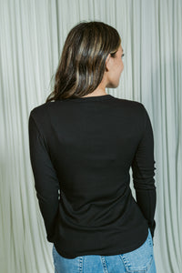 Core Crew Neck Ribbed Long Sleeve