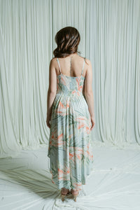 Cabana Cutie Chest Ruched Round Hem Midi Dress