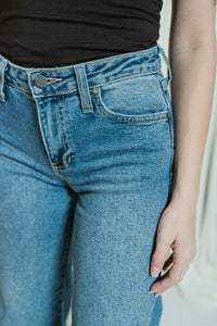 The Right Now Mid Rise Slim Wide Leg Jean