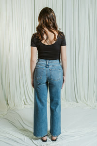 The Right Now Mid Rise Slim Wide Leg Jean