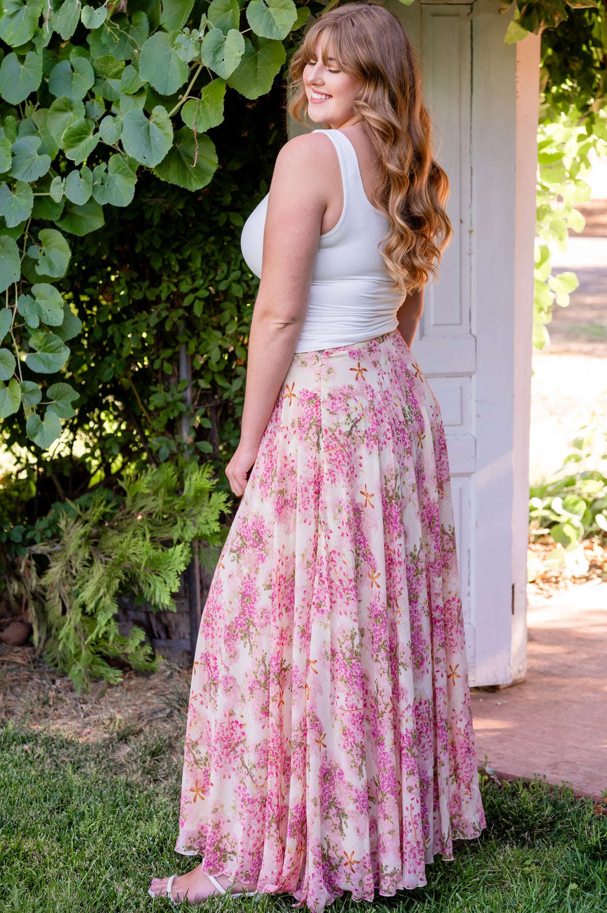 Clearance - High Waisted Floral Maxi Skirt For Elyse Clearance - High Waisted Floral Maxi Skirt For Elyse