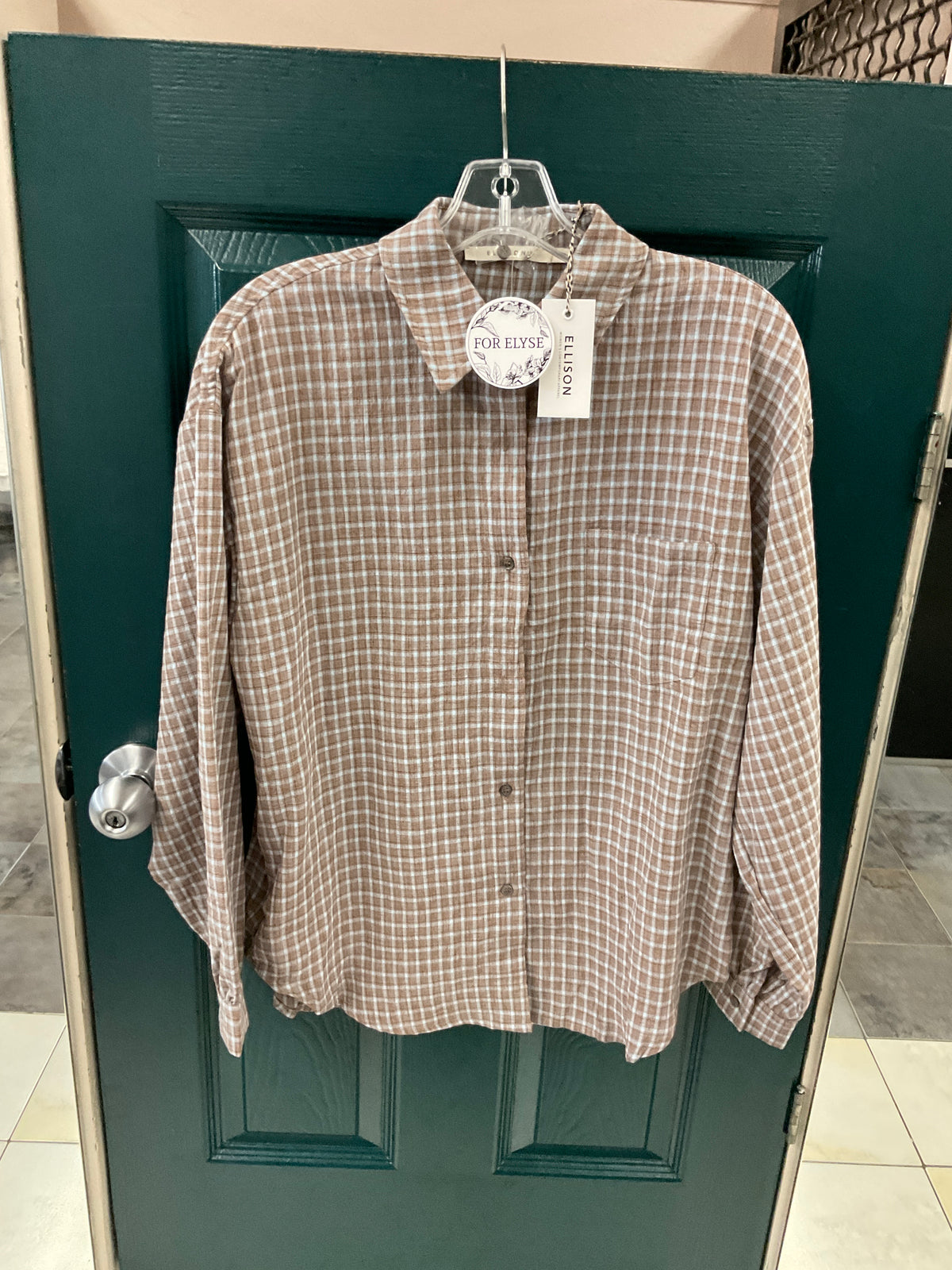 The Plaid Button Down Blouse