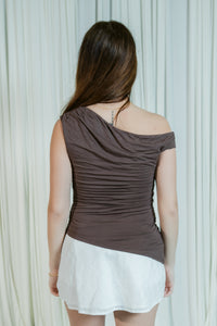 Aria One Shoulder Ruched Top