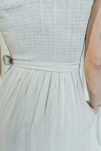 Luna Linen Smocked Top Maxi