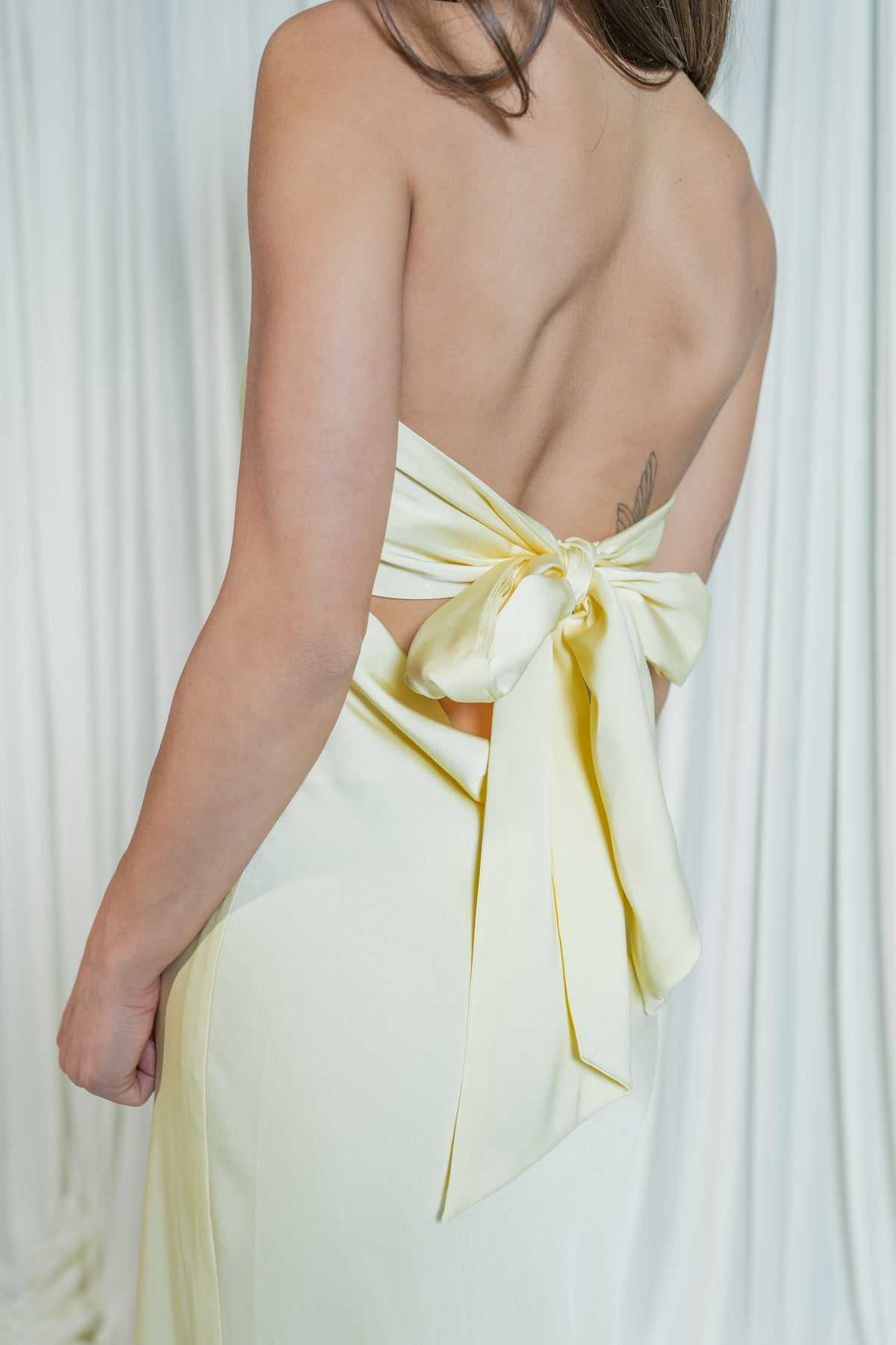Andi's Strapless Tie Back Maxi Dress For Elyse Andi's Strapless Tie Back Maxi Dress For Elyse