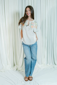 Wildflower Split Neck Blouse