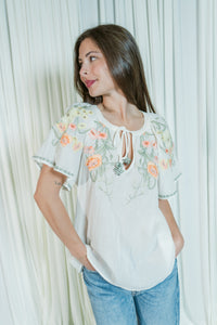 Wildflower Split Neck Blouse
