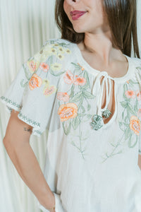 Wildflower Split Neck Blouse