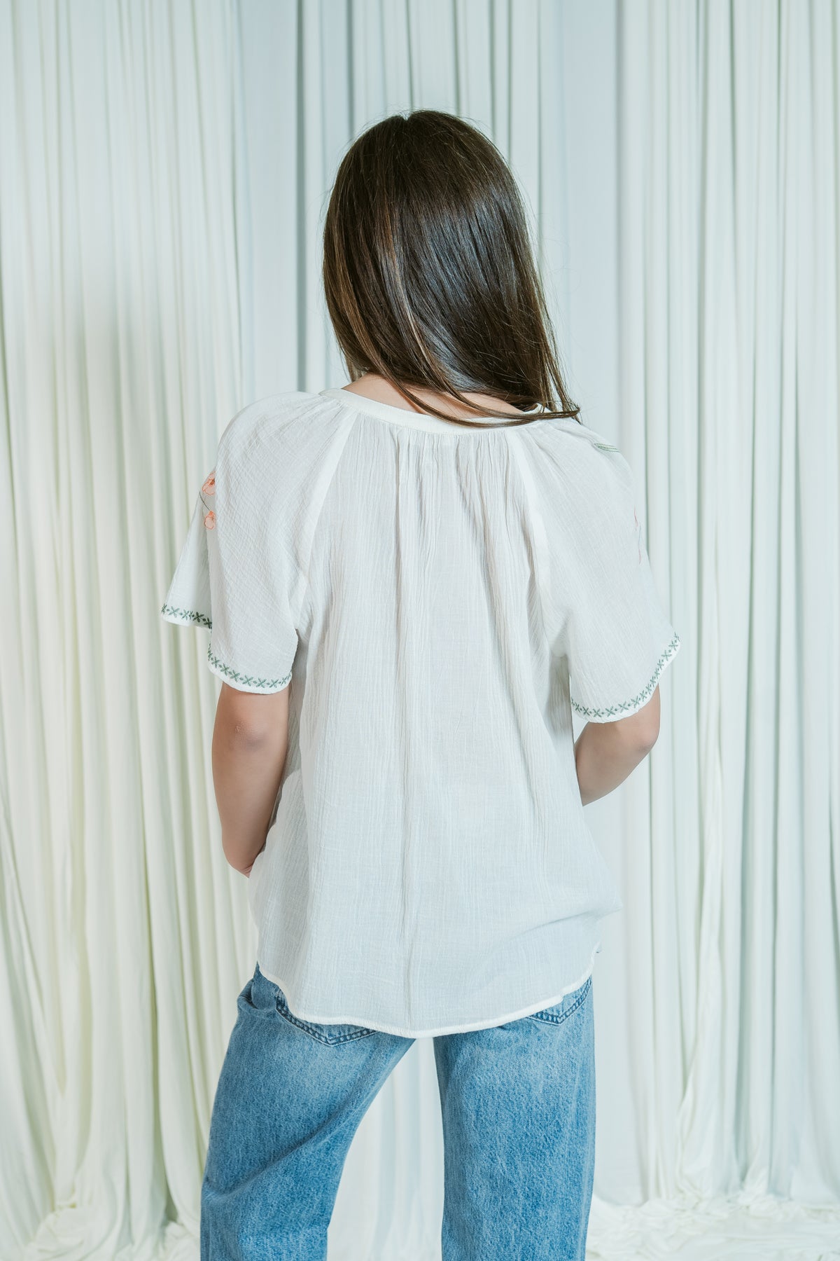 Wildflower Split Neck Blouse