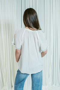 Wildflower Split Neck Blouse