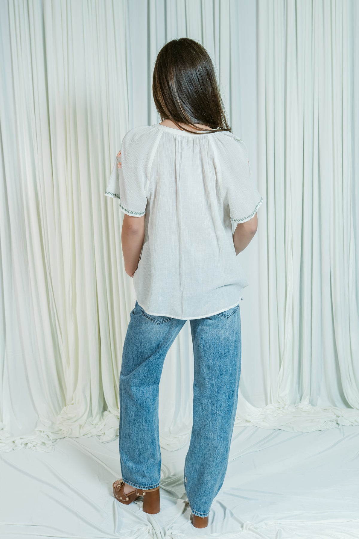 Wildflower Split Neck Blouse