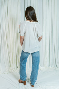 Wildflower Split Neck Blouse