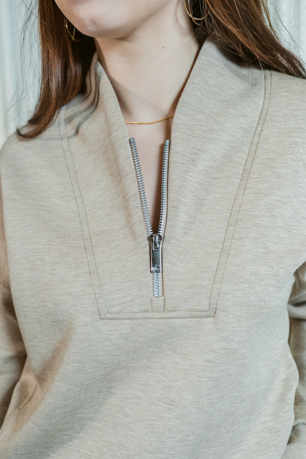 City Chic Shawl Collar Half Zip Sweater