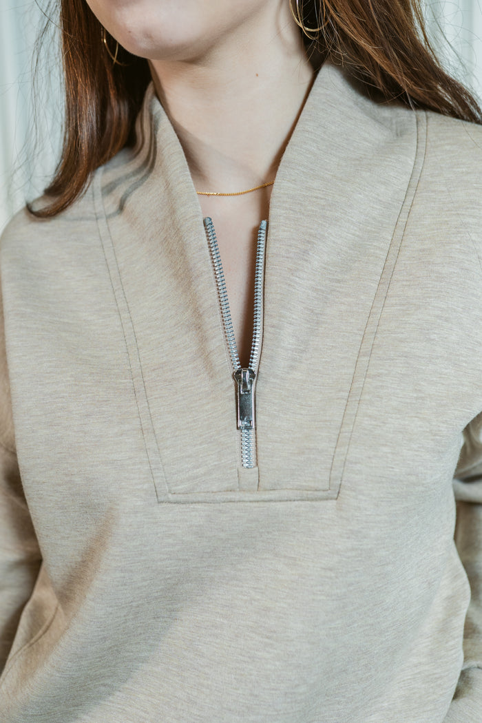 City Chic Shawl Collar Half Zip Sweater