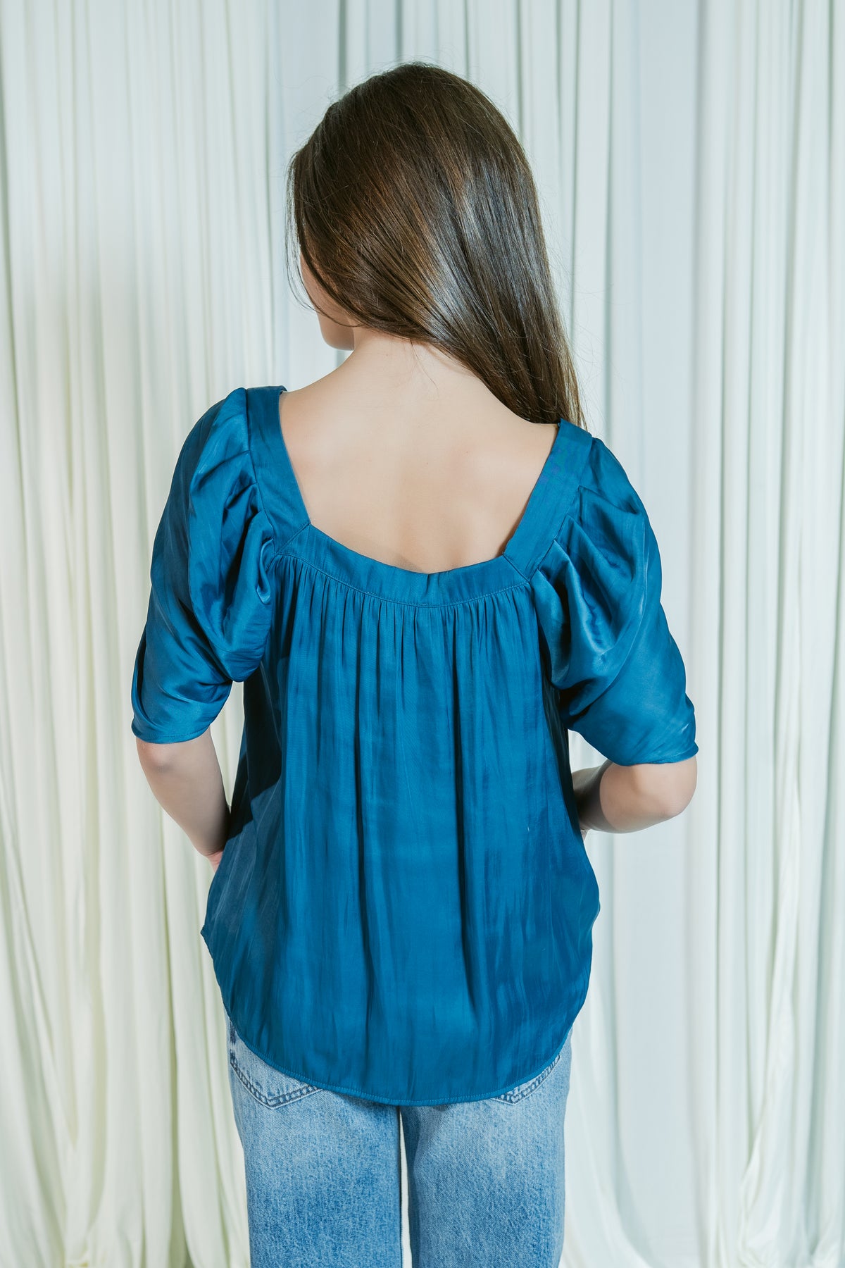 Harper Drape Satin Blouse