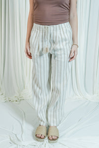 Malibu Morning Stripe Drawstring Wide Leg Pants
