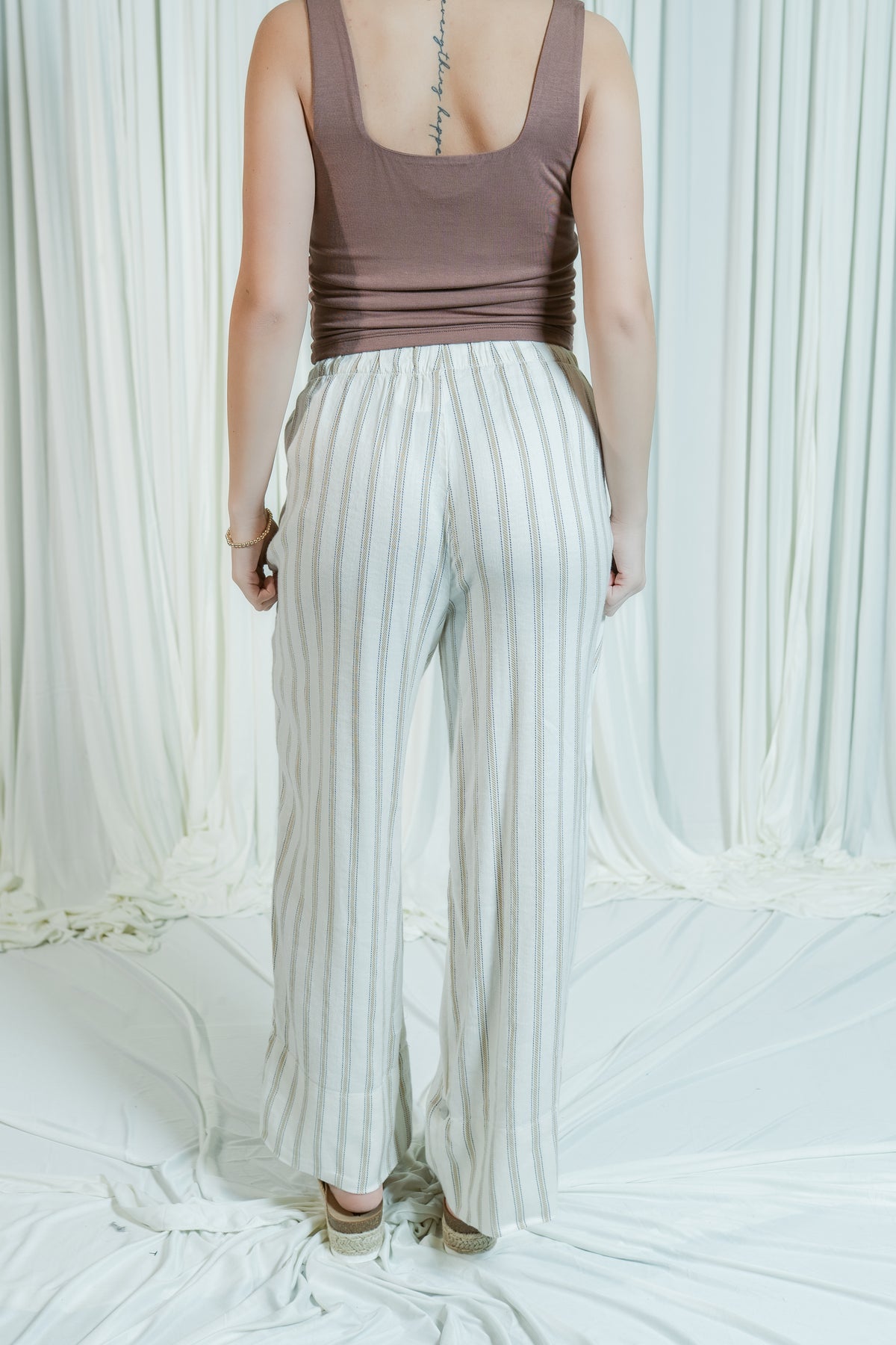 Malibu Morning Stripe Drawstring Wide Leg Pants