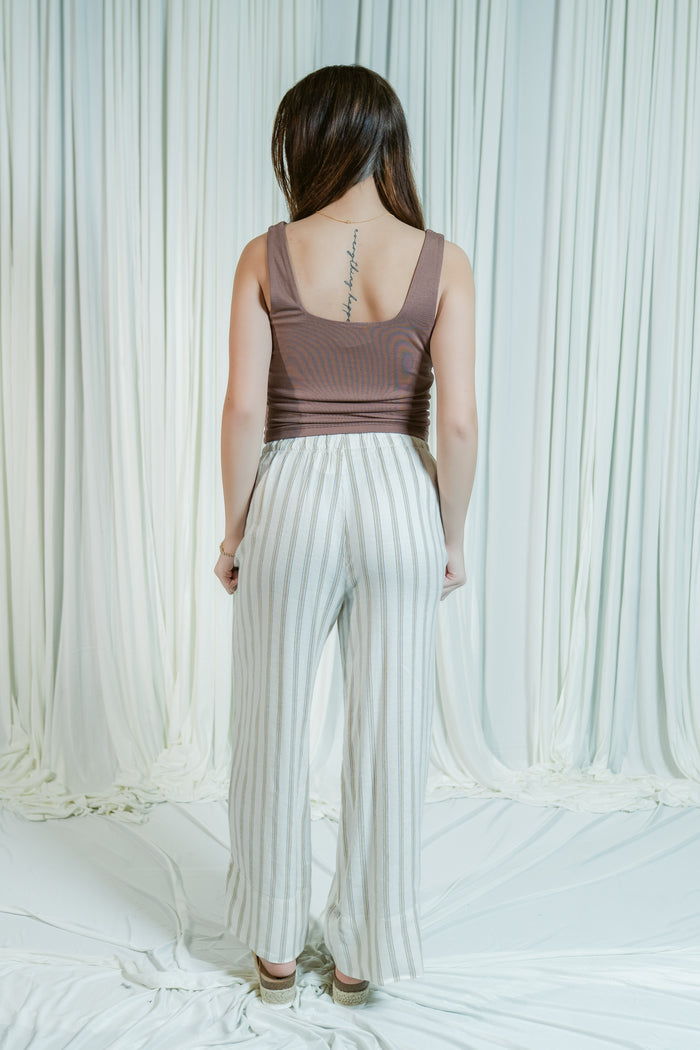 Malibu Morning Stripe Drawstring Wide Leg Pants