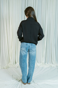 City Chic Shawl Collar Half Zip Sweater