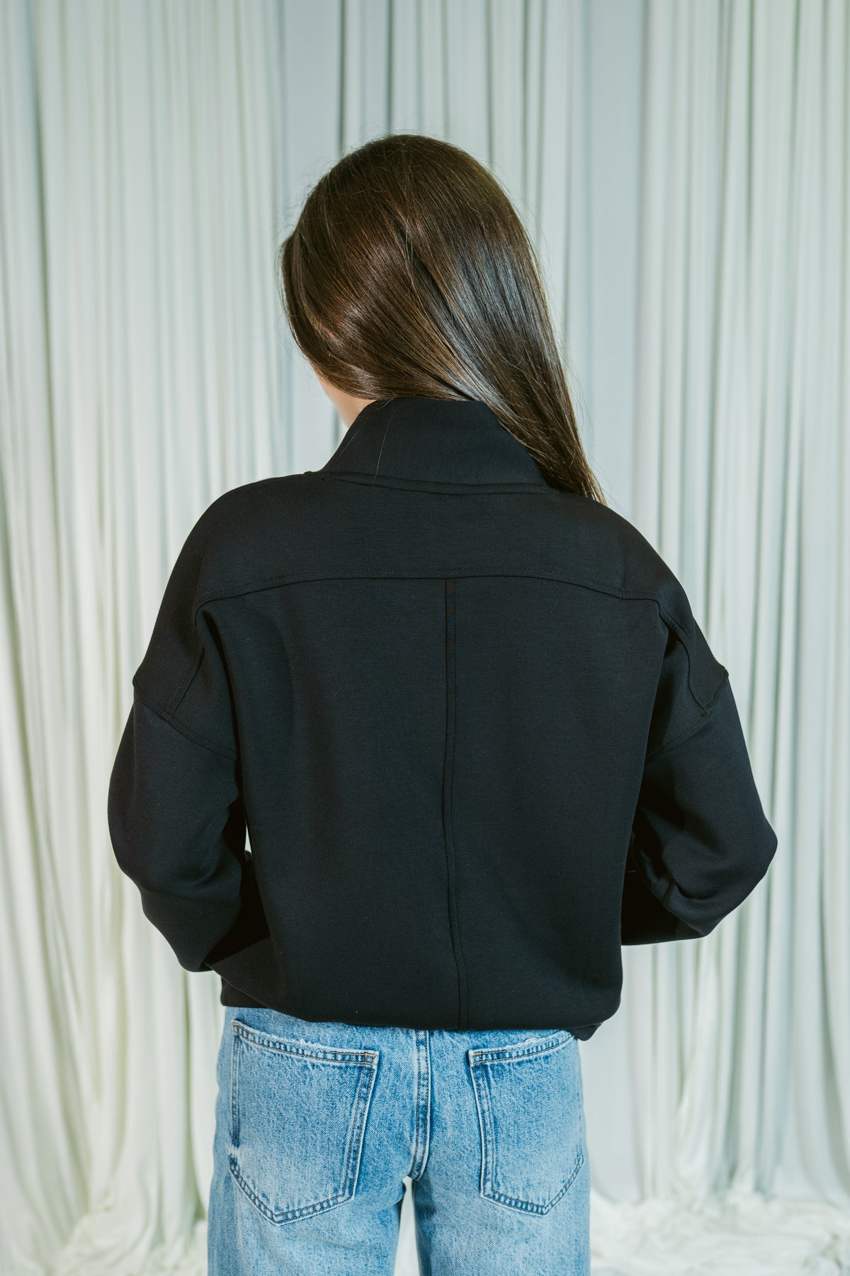 City Chic Shawl Collar Half Zip Sweater